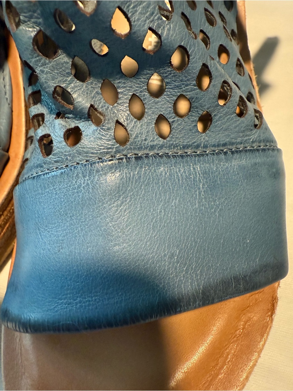 A.S.98 wedge leather sandal - Picture 9 of 9